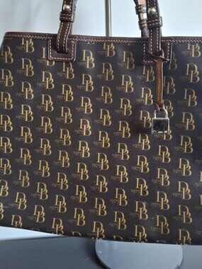 Large Dooney & Bourke  Monogram Leather Tote